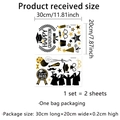 2024 Graduation party window stickers set in black and gold for festive glass decoration - Graduation Wishes Black & Gold Set (DJ2049-KQ) / 20*30cm*2 Pieces/Pack