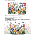 Bunte Schmetterlings- und Blumen-Fensterbilder mit doppelseitigem statischem Design - Dj4085-zc (30*40cm*2 Stück)