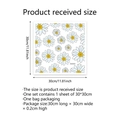 30x30cm daisy window sticker with white petals and blue gradient shading detail - Single 30x30cm Style (DJ7525-NL)