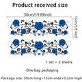 Detailed blue rose vine wall stickers with butterflies and floral patterns set of two - Blue Rose Style (CT2035-KQ)