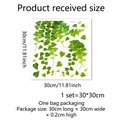 Detaillierte Größenangaben für Efeu-Wandaufkleber mit Abmessungen von 30x30cm - 30*30 / Grün