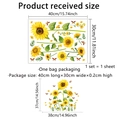 Sunflower and butterfly static glass window clings with product dimensions 40x30cm - 30*40cm