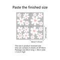 Pink heart flower core wall stickers 4-piece set 30x30cm for home wall decoration - 30*30cm*4 Sheets (Grey Base Pink Heart Daisy)