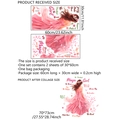 Detail view of pink magic girl wall stickers showing 30x60cm sheets and size specifications - Pink Girl Butterfly Style (MS4399-ZC)