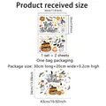 Halloween pumpkin and ghost static glass window stickers set with size specifications - 20x30cm (2 Sheets)