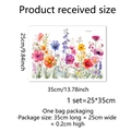 Pegatinas de pared de flores coloridas de 25x35cm para decoración creativa de baños - Ms3161 (25*35 Cm)