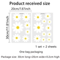 Detailed size specifications for daisy window decals set measuring 30x20cm per sheet - Daisy Style (DJ2046-KQ) / 2 Sheets/Pack (20*30cm)