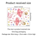 Wandsticker mit Ballerina und rosa Schwan sowie bunten Schmetterlingen fürs Kinderzimmer - Ballettmädchen (MS627-YW) / 25x30cm