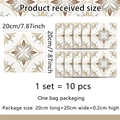 Detalle de un set de 10 piezas de pegatinas de azulejos mandala de 20x20cm para la cocina - Estilo 20x20cm