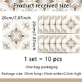 Pack de 10 pegatinas de pared vintage 20x20cm estilo francés para cocina y decoración - Estilo 20x20cm