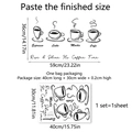 Adesivi murali tazza di caffè 36x59cm per decorazione parete cucina e caffetteria - Motivo a Tema Caffè (MS3139-YL)
