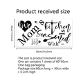 Mom's kitchen is seasoned with love wall sticker with spoon and fork icons, 60x30cm - Standard Size