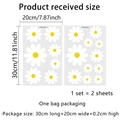 Pegatinas de ventana de margaritas blancas flores de doble cara set de 2 30x20cm - Estilo Margarita (DJ2046-KQ)