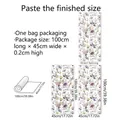 Floral vine static window film size guide and splicing instructions 100x45cm - 45x100cm / Pink Purple