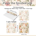 Detalle de vinilo floral de PVC para cristal con colibríes y enredaderas decorativas - Estilo Grande (BDJ3021-YL-300)