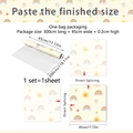Rainbow and sun cartoon wall sticker wallpaper with 45x300cm roll size specifications - 45*300cm