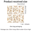 Detailed view of bohemian rainbow wall stickers set with 6 pieces in warm earth tones - 20*30cm*6 Sheets