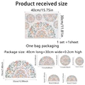 Detailed dimension sheet for floral sun catcher static window decals and mandala stickers - 30*40cm*1pc