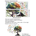 Sticker mural coloré avec arbre créatif et citations de motivation pour la maison - 30*90CM*2 Pièces