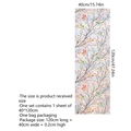 Pellicola decorativa per vetri con uccelli e fiori arcobaleno 40x120 cm - 40*120cm