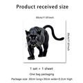 Realistic black panther PVC self-adhesive wall sticker 30x30cm for home and car decor - 30*30cm (CT7018)