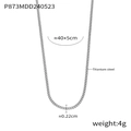 Collier gourmette en acier titane argenté mesurant 40+5 cm de long et 0,22 cm de large - Chaîne Gourmette Argent