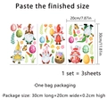 Set van 3 vellen paasstickers met kabouters en eieren inclusief afmetingen en verpakking - Set van 3 Vellen 20*30cm(DJ2032-KQ)