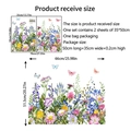 Pegatinas de pared de flores y mariposas con guía de tamaños para decoración - Tema de Flores y Mariposas (MS8611-NH)