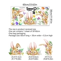 Cartoon Easter bunny and colorful eggs wall stickers for home decoration, 30x60cm size - Cartoon Bunny Easter Eggs Style (CT4052-ZC)