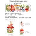 Stickers muraux fée maison champignon pour chambre fille déco murale en 30x90cm - 30x90cm