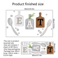 Wandtattoo EAT Buchstaben mit Gabel und Löffel für Küchendekoration aus PVC - EAT Buchstaben Gabel Und Löffel / 30x80cm Layout