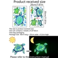 Luminous sea turtle and seahorse wall stickers showing day and night glowing effects - Cartoon Sea Animals (YCG4066-ZC) / 20x30cm