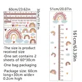 Detailed size guide for rainbow clouds height wall sticker from 50cm to 180cm - 30*60cm*2pcs (Rainbow Cloud Style)