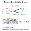 Cartoon sea animal wall stickers set including dolphin and turtle for bedroom decor - Sea Animal Style (30*90cm)