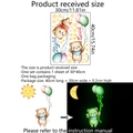 Stickers muraux ours dessin animé phosphorescents pour déco de chambre d'enfant - 30*40cm