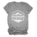 Λεπτομερής προβολή της ρετρό μεταξοτυπίας Colorado 1876 στο γκρι βαμβακερό μπλουζάκι - S / Σκούρο Γκρι (Λευκή Γραμματοσειρά)