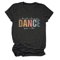 Close-up of retro letter print and rolled cuffs on dark grey casual cotton t-shirt - S / Tops / Heather Charcoal (White Text)