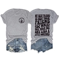 Completo estivo con t-shirt grigia stampa posteriore e shorts in denim casual - XL / Grigio Chiaro/Carattere Nero