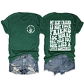 Vues avant et arrière du t-shirt vert foncé avec logo tête de mort et short en jean - Vert Rétro/Police Blanche