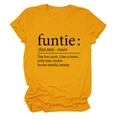 Vue détaillée du t-shirt jaune moutarde à col rond avec impression définition funtie - S / Jaune Moutarde (Texte Noir)