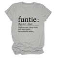 Detail shot of grey cotton T-shirt featuring a minimalist black dictionary definition print - Light Gray (Black Font)