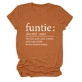 Detail of rust-colored t-shirt showing white dictionary definition print on heather fabric - Burnt Orange (White Font)