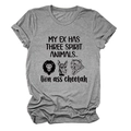 Λεπτομέρεια γκρι t-shirt με γραφικό lion ass cheetah και γυρισμένα τελειώματα μανικιών - S / Σκούρο Γκρι (Μαύρα Γράμματα)