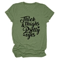 Detailed view of the olive green fabric texture and printed lettering on this casual tee - S / Olive Green