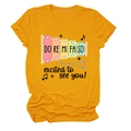 Detail eines gelben T-Shirts mit Rundhalsausschnitt, Xylophon-Druck und Noten - S / Senfgelb
