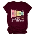 Détail de l'imprimé xylophone et texte excited to see you sur le T-shirt bordeaux - S / Bordeaux