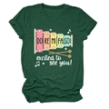 Détail d'un t-shirt vert foncé avec imprimé xylophone coloré et slogan musical joyeux - S / Vert Vintage