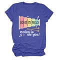 Détail d'un t-shirt bleu chiné avec un imprimé xylophone coloré et un texte musical - S / Bleu Vintage