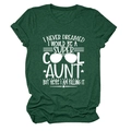 Detail of dark green heather t-shirt with white graphic text print and sunglasses design - Vintage Green (White Font)