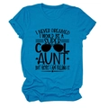 Flat lay of peacock blue crewneck t-shirt featuring black slogan graphic and star print - Lake Blue (Black Font)